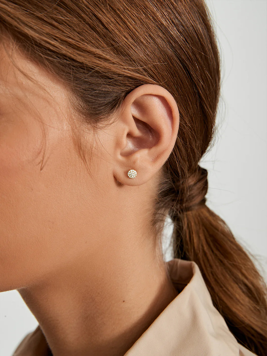 Pave Round Studs