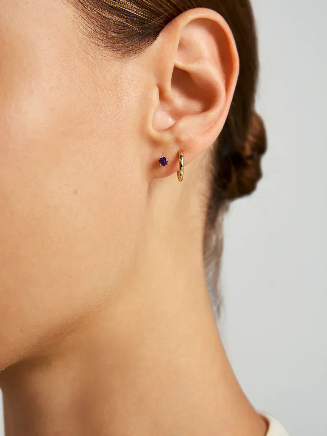 Mini Amethyst Studs