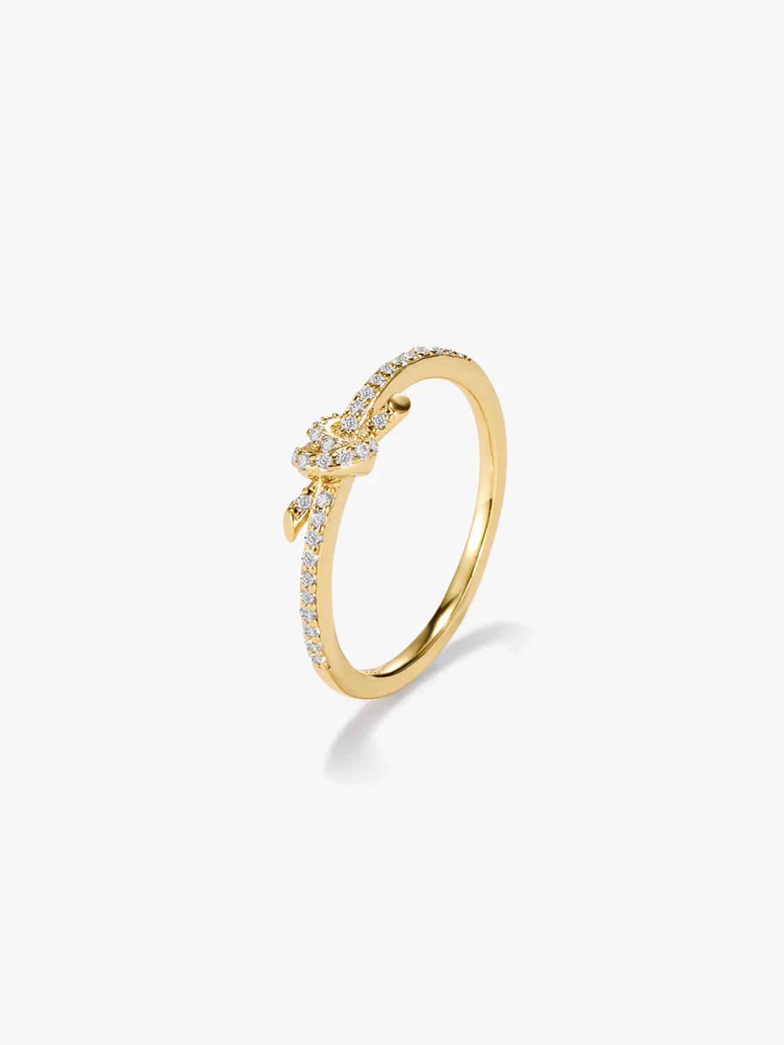 Knot Half Pave Ring