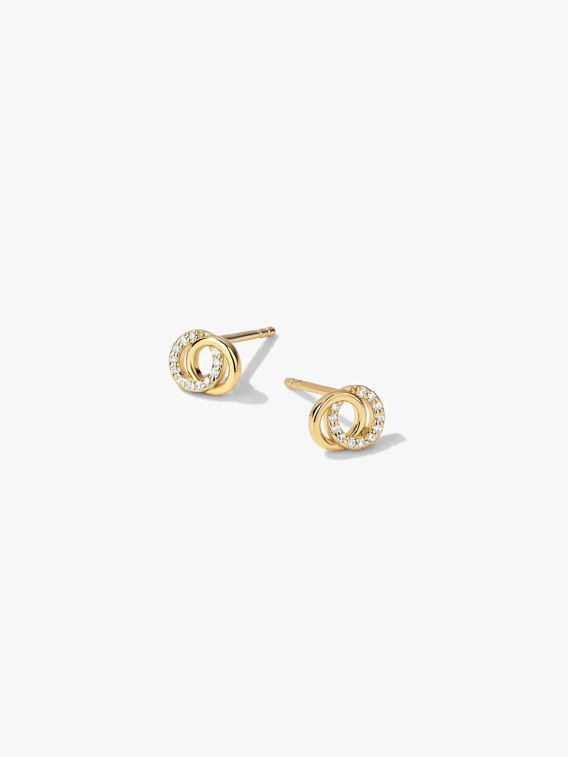 Pave Double Circle Studs