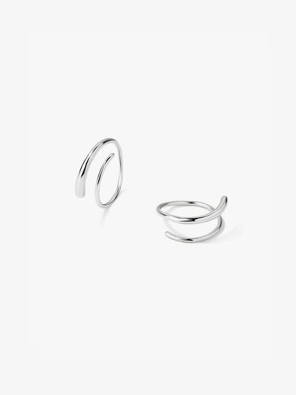 Gold Double Hoops