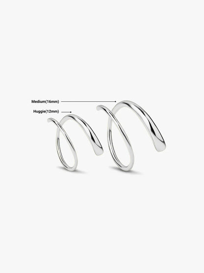 Gold Double Hoops