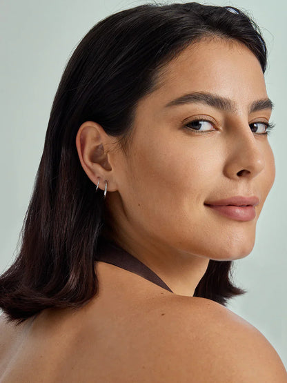 Gold Double Hoops
