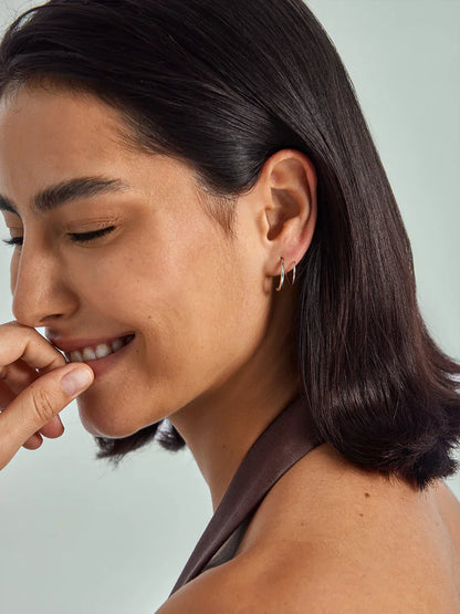 Gold Double Hoops