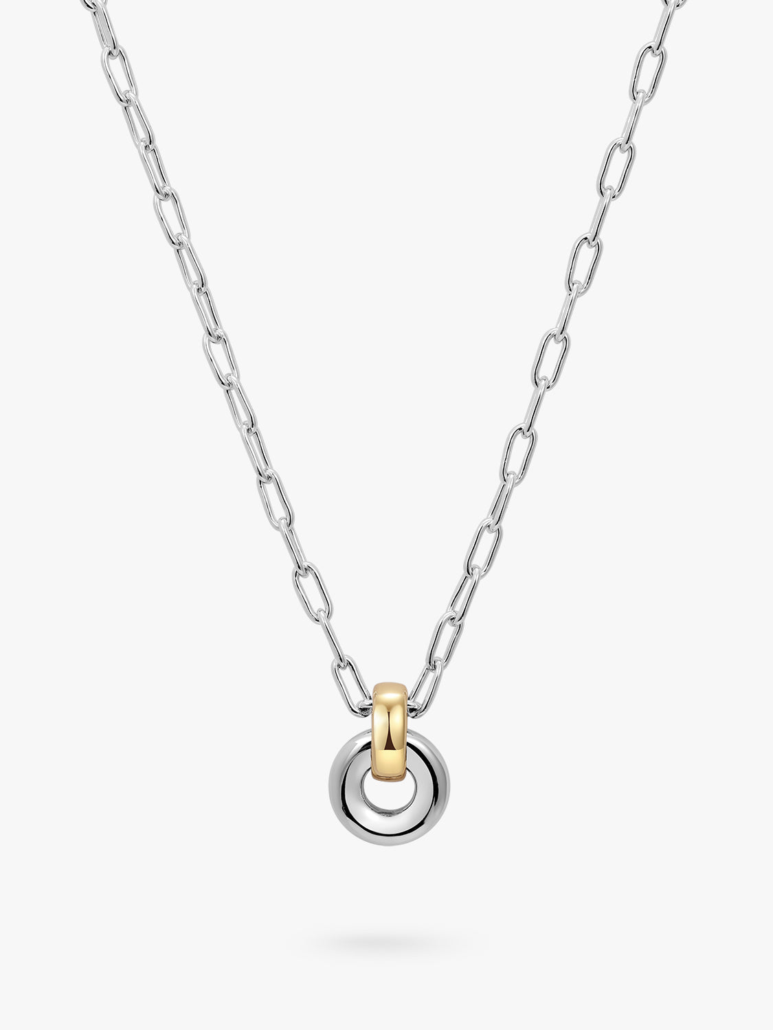 Mixed Linked Circle Necklace