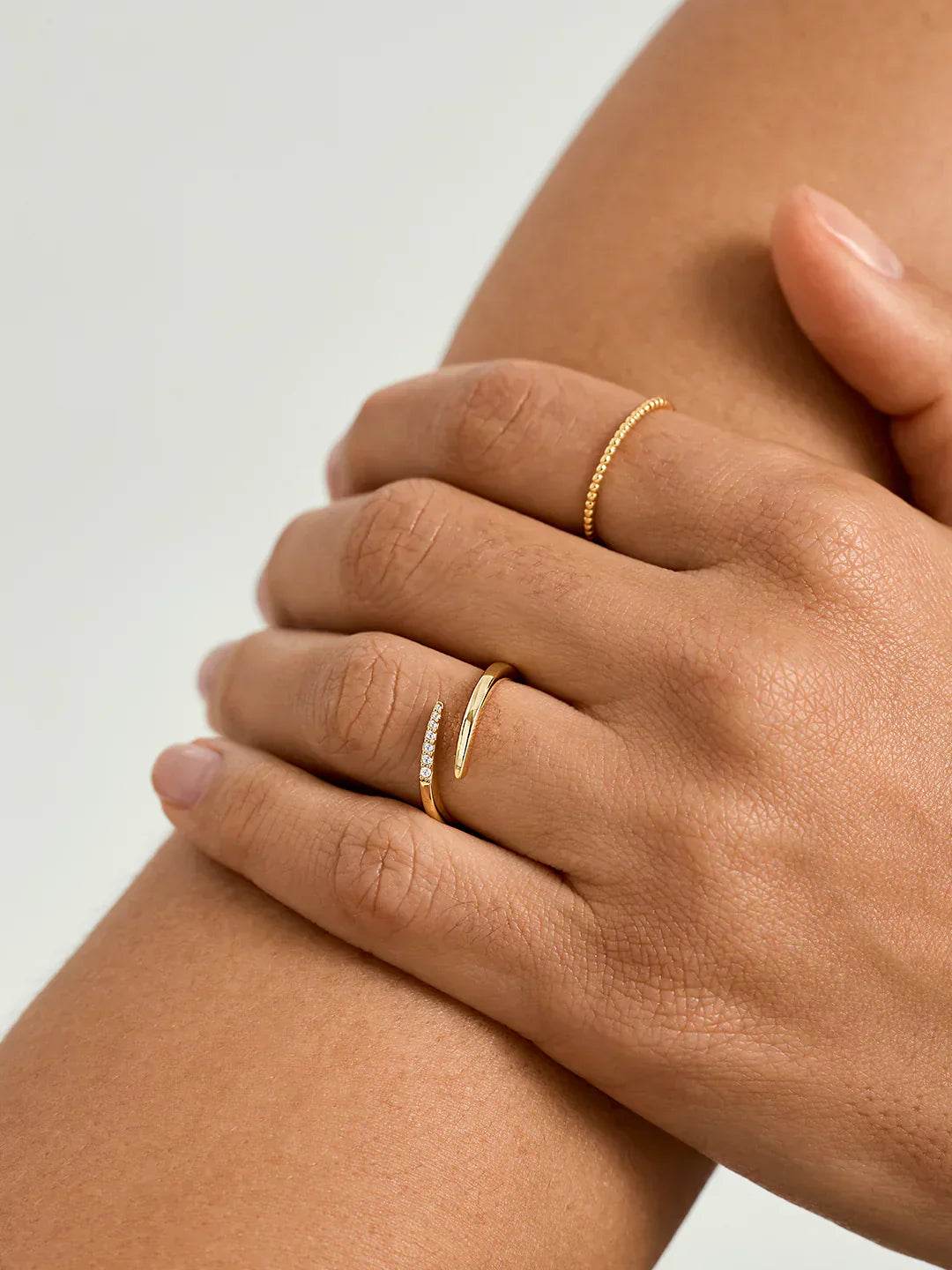 Wrap Crystal Claw Open Ring