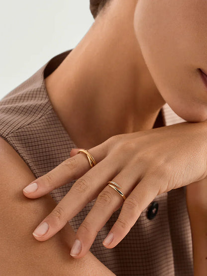 Wrap Crystal Claw Open Ring