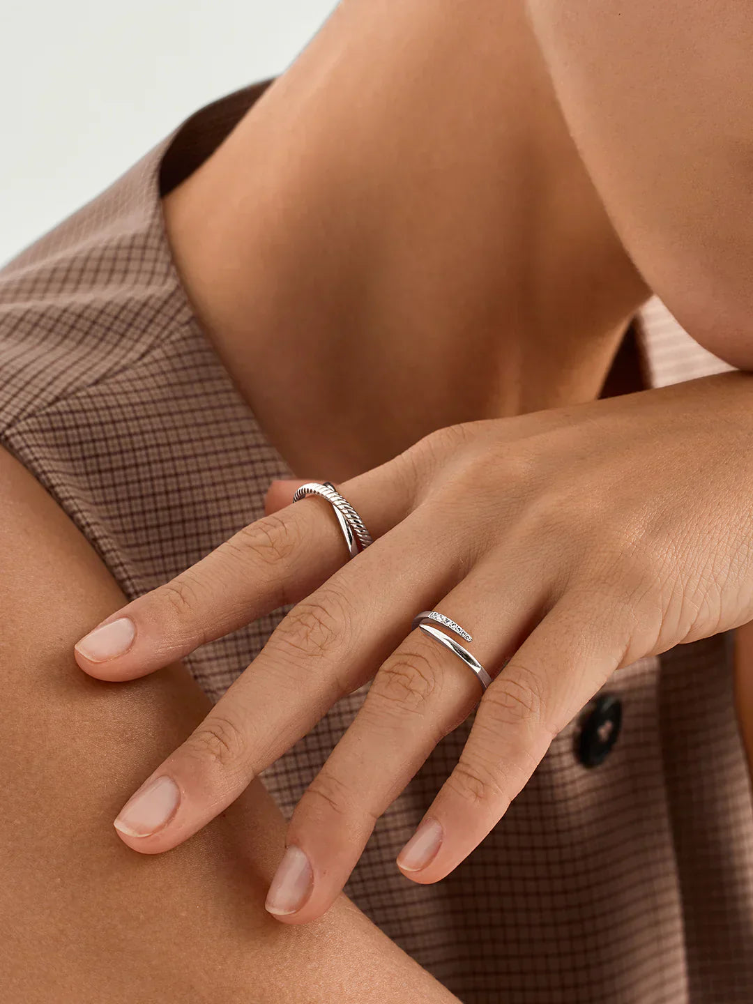 Wrap Crystal Claw Open Ring