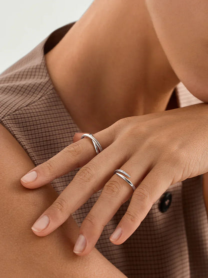 Wrap Crystal Claw Open Ring
