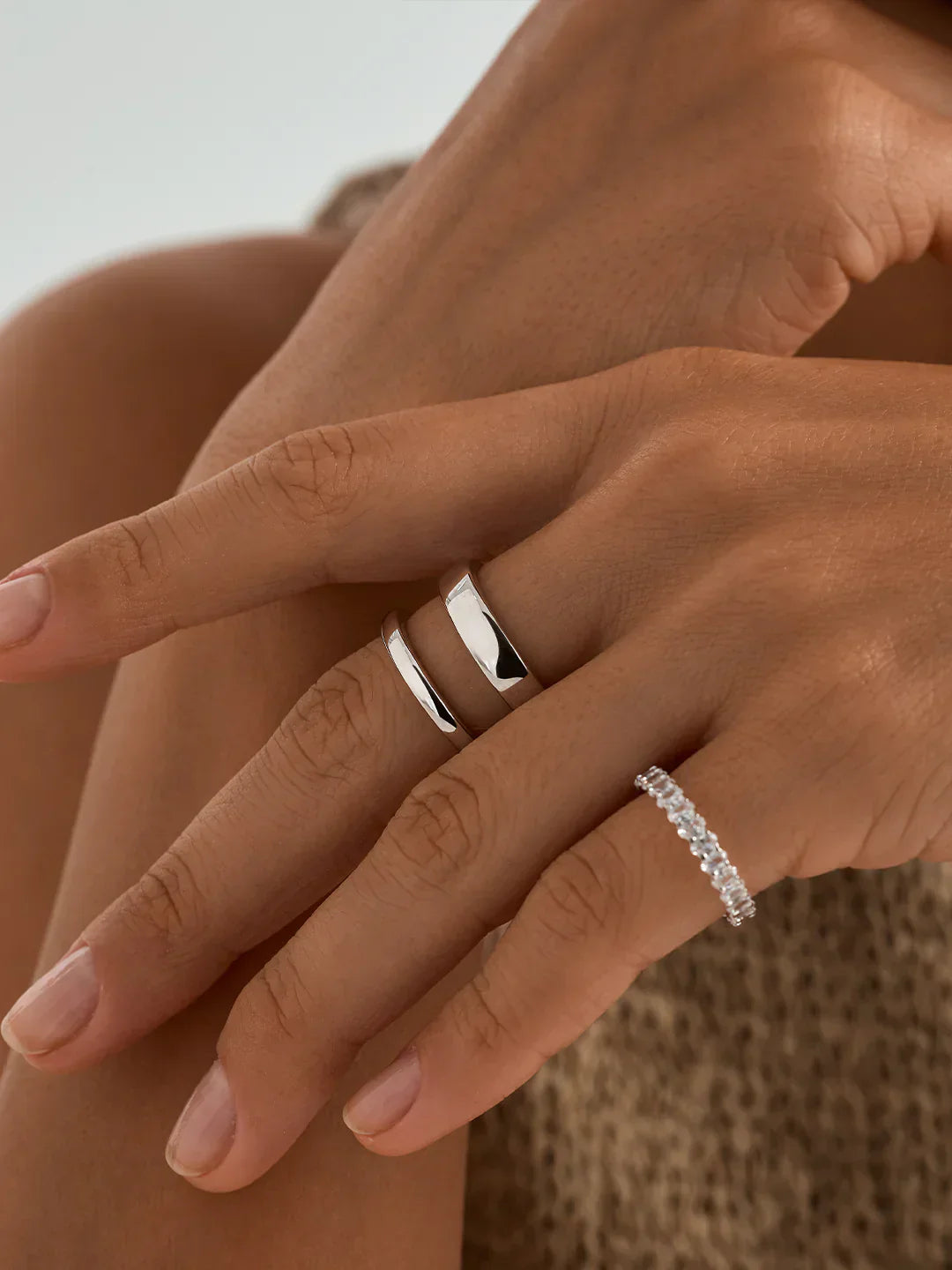 Silver Layered Ring