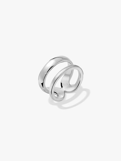 Silver Layered Ring