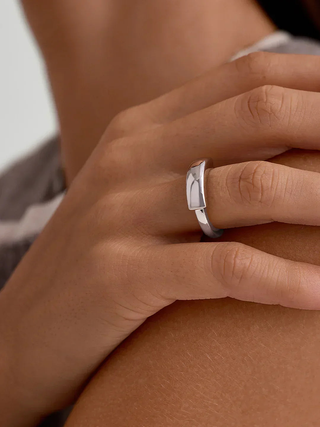 Silver Tube Ring