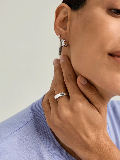 Silver Tube Ring