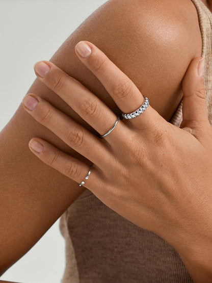 Silver Texture Ring