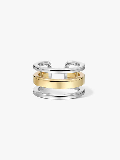 Mixed Bold Triple Ring
