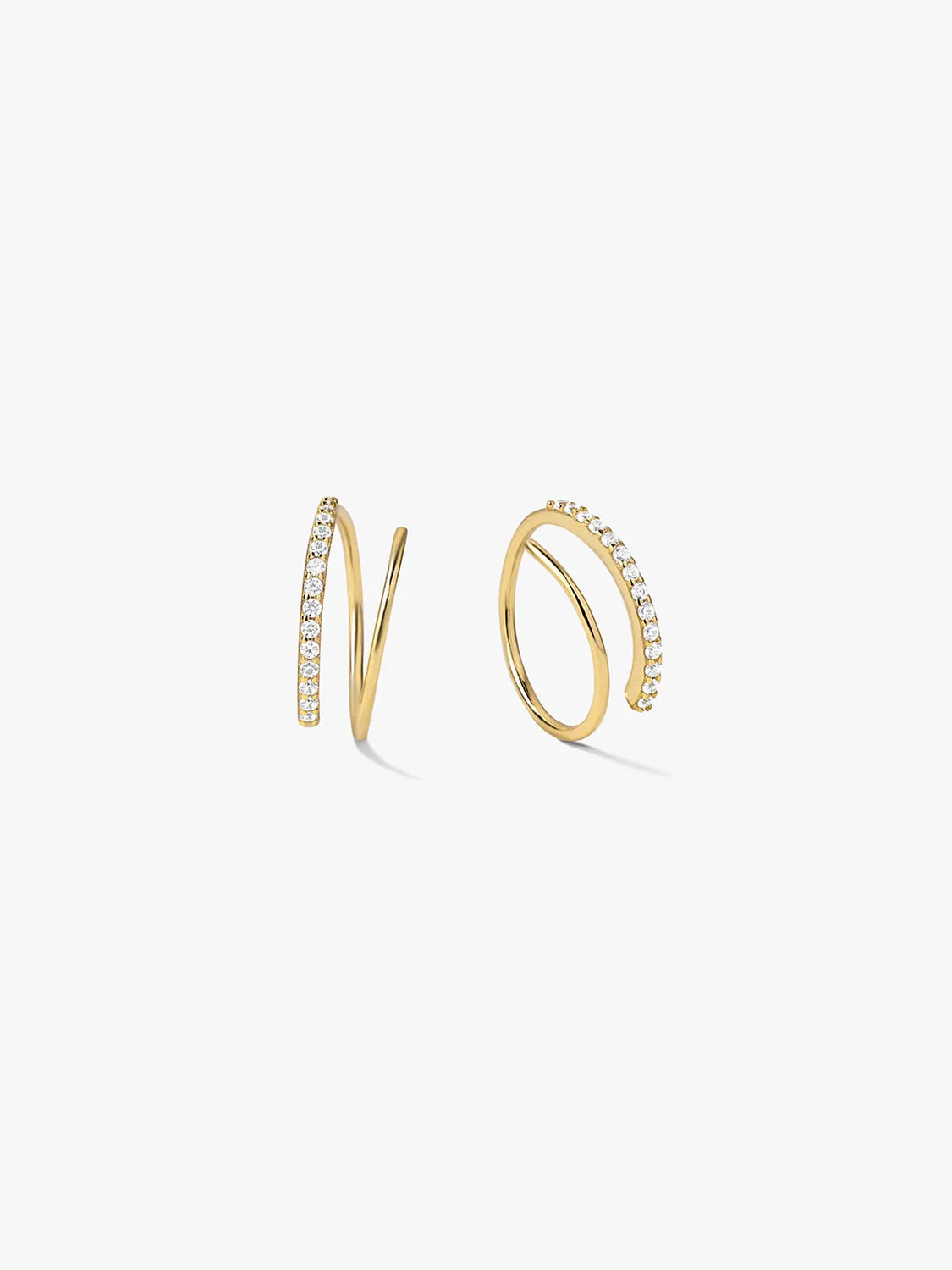 Half Pave Double Hoops