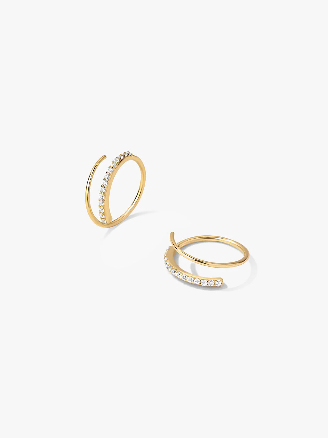 Half Pave Double Hoops