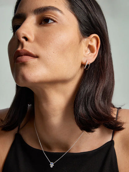 Half Pave Double Hoops