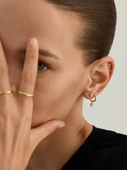 Pave Round Studs