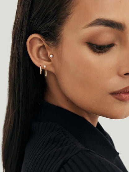 Pearl Chain Studs