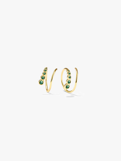Crystal Double Hoops