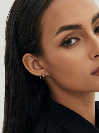 Crystal Double Hoops