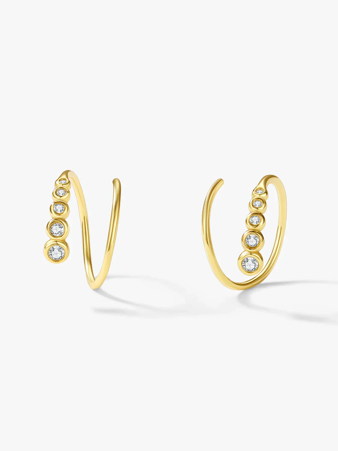 Crystal Double Hoops