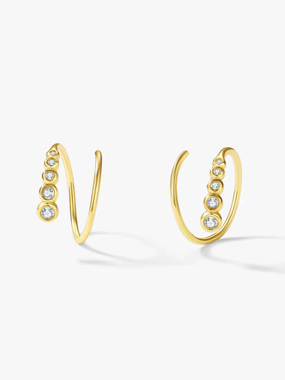 Crystal Double Hoops