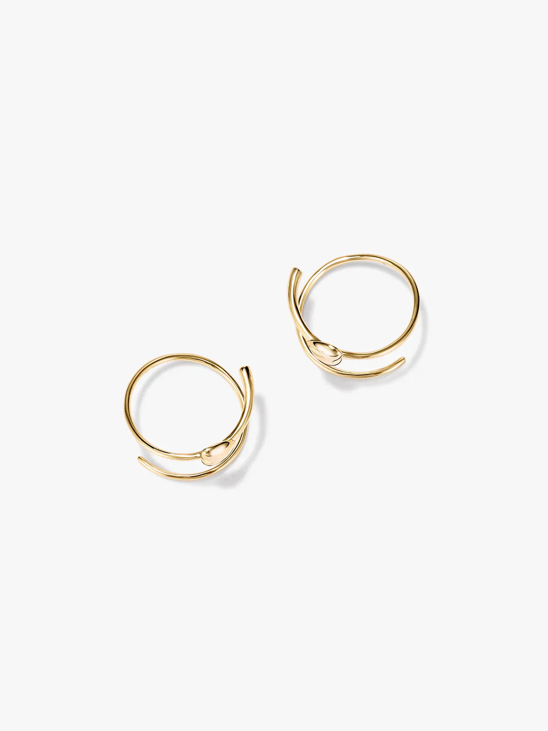 Heart Double Hoops