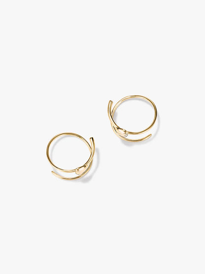Heart Double Hoops