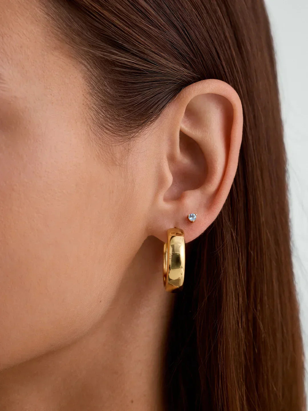 Mini Blue Topaz Studs