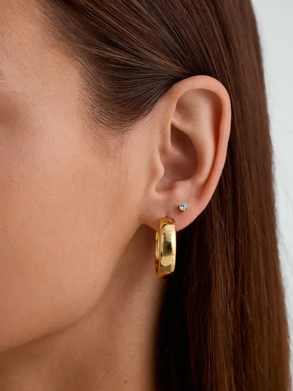 Mini Blue Topaz Studs