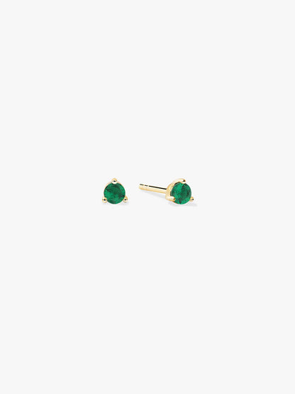 Mini Emerald Studs