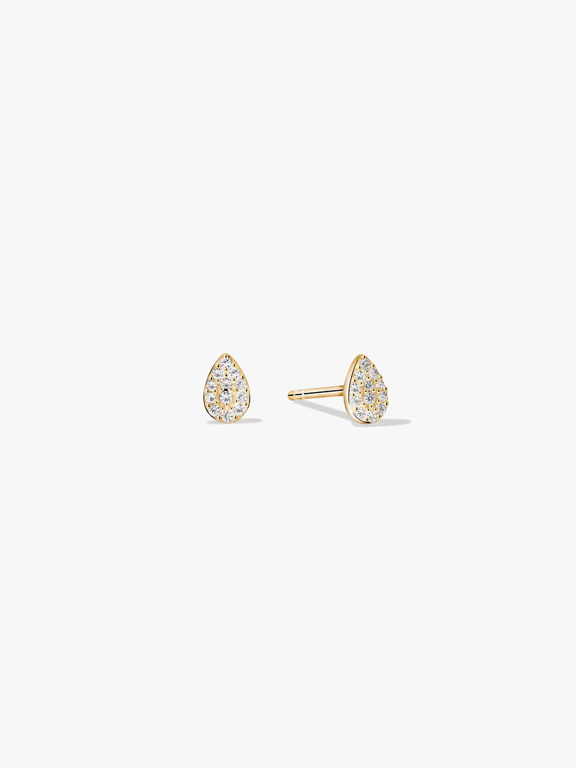 Pave Pear Studs