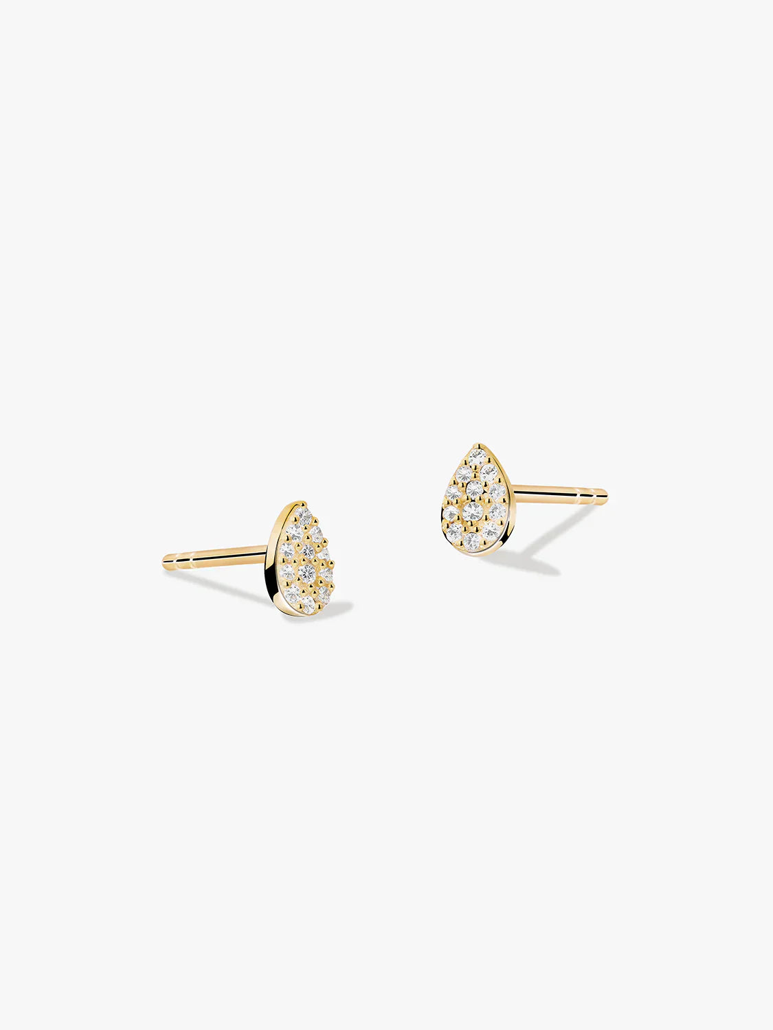 Pave Pear Studs