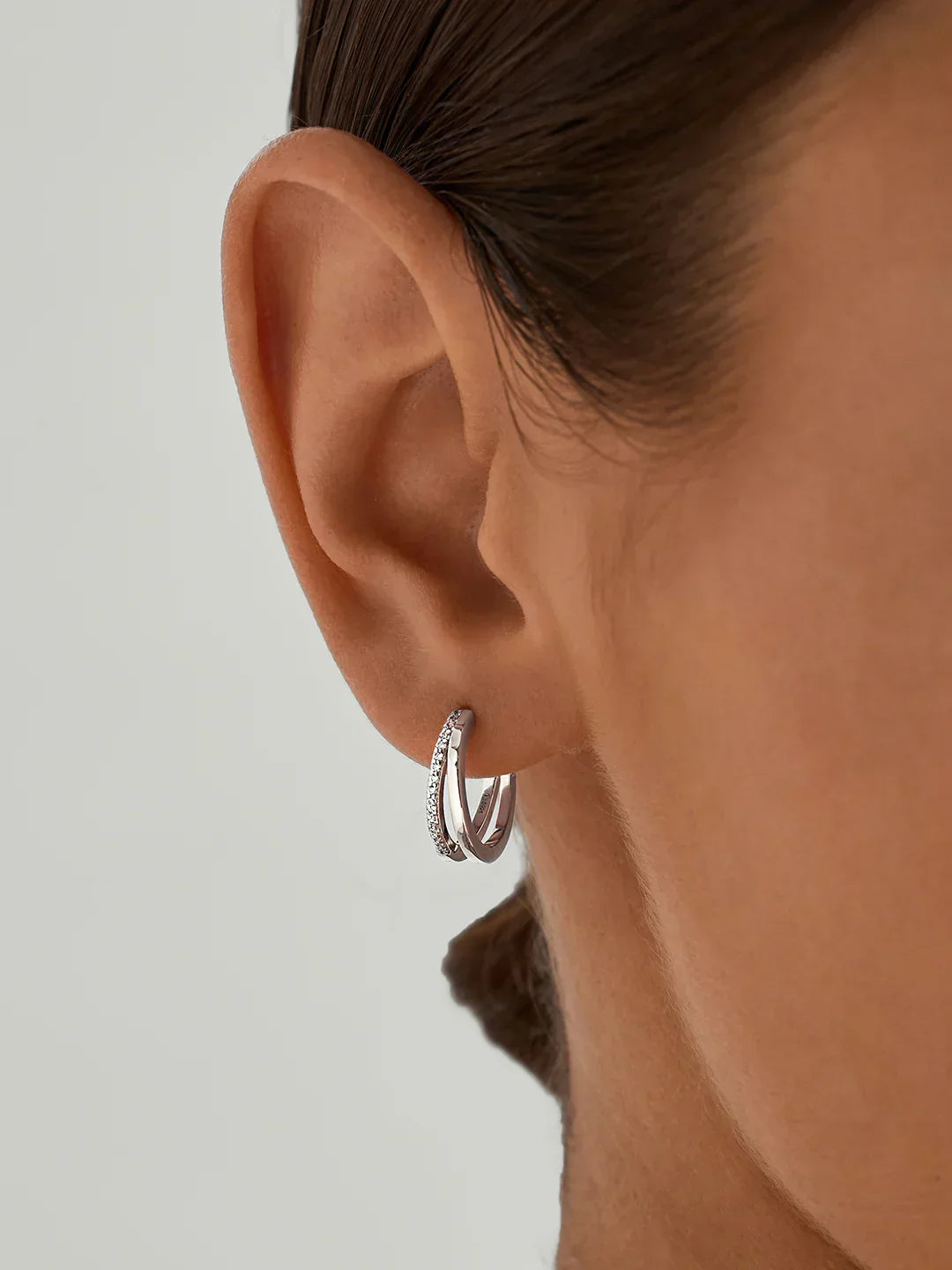 Medium Double Layered Hoops