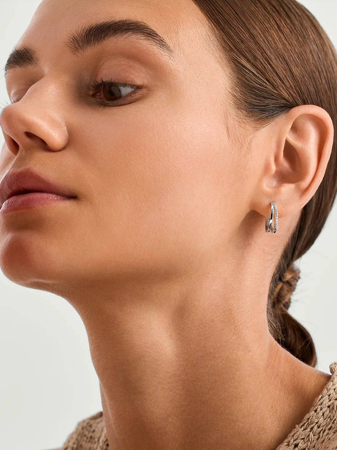 Medium Double Layered Hoops