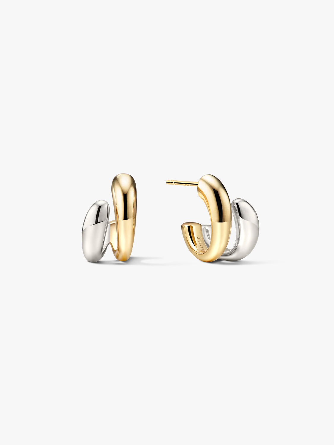Mixed Bold Double Hoops