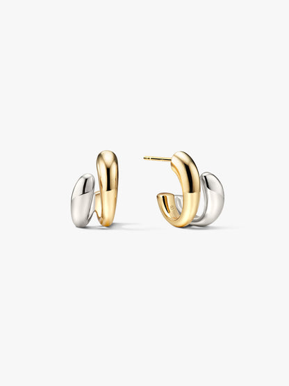 Mixed Bold Double Hoops