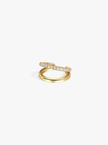 Pave Double Ear Cuff