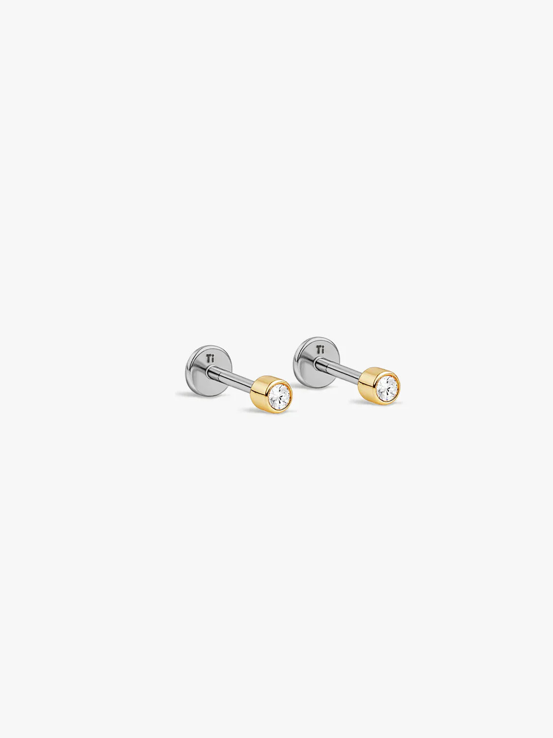 Silver Tiny Sapphire Flat Back Studs