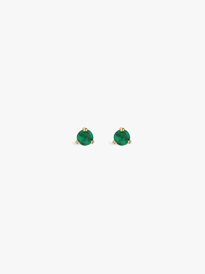 Emerald Flat Back Stud