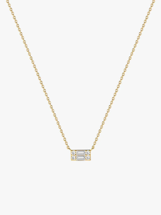 Baguette Crystal Illusion Necklace