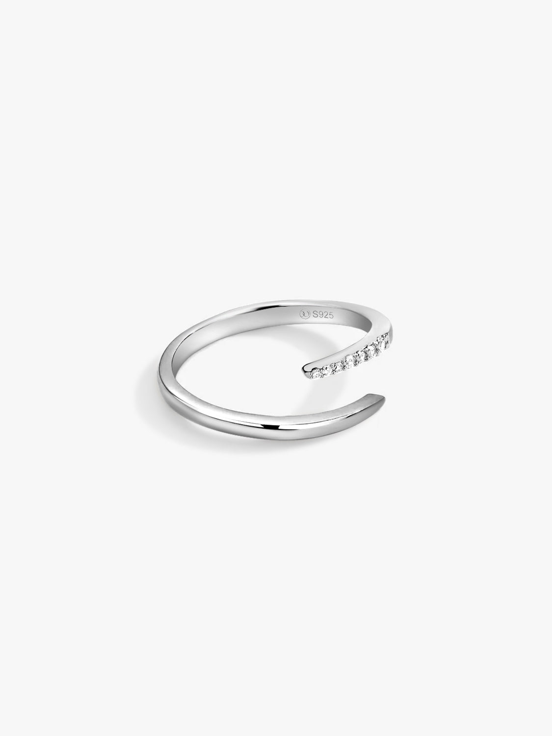 Wrap Crystal Claw Open Ring