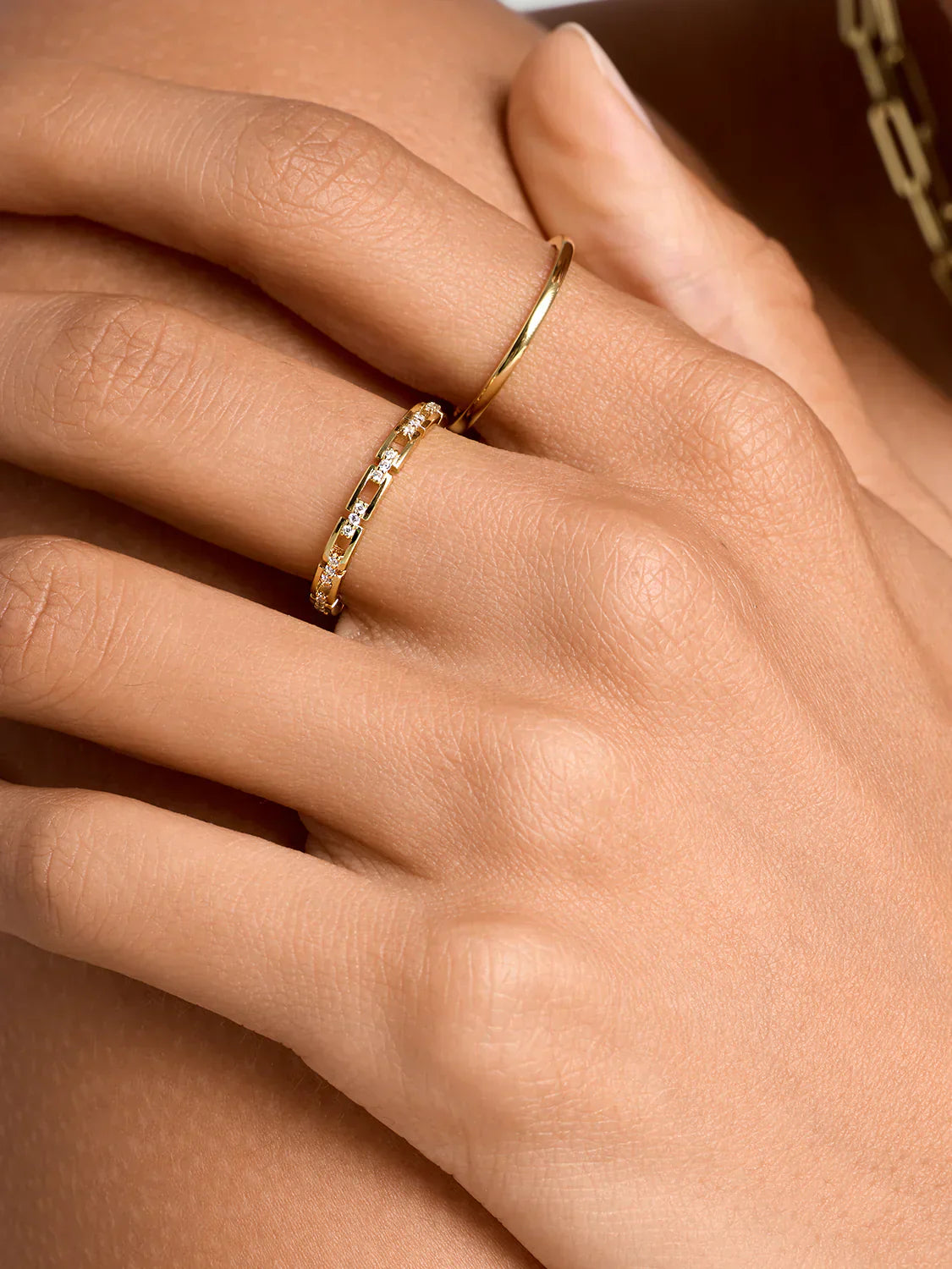 Silver Linked Delicate Ring