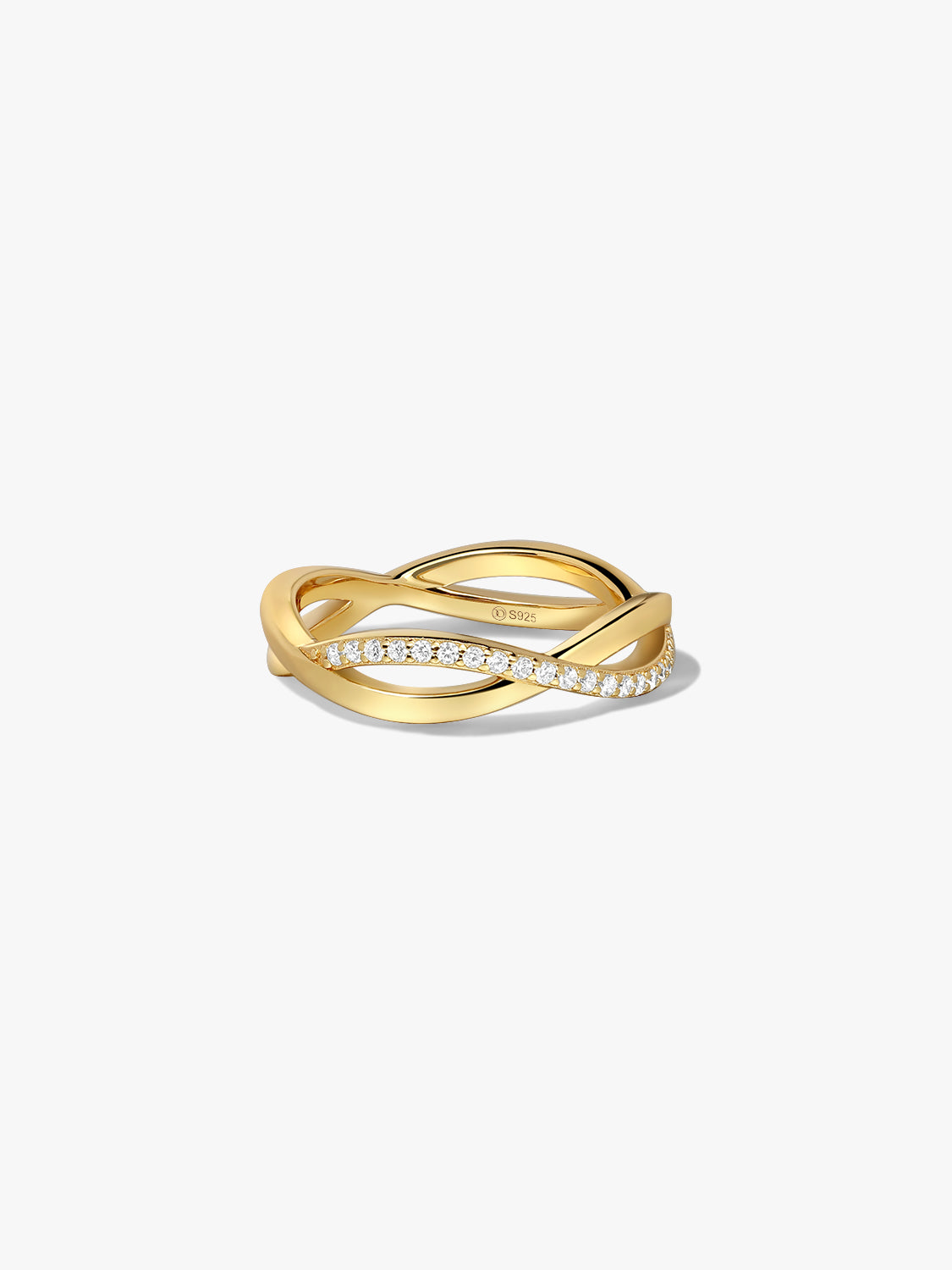 Silver Interweaving Infinity Ring