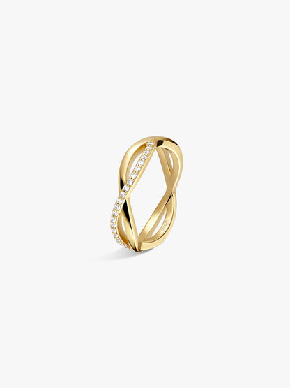 Silver Interweaving Infinity Ring