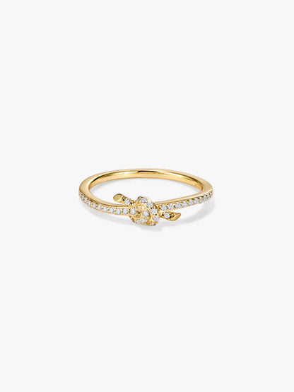 Knot Half Pave Ring