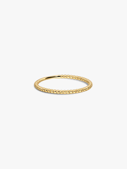 Silver Beaded Ring