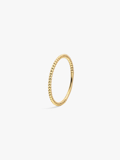 Silver Beaded Ring
